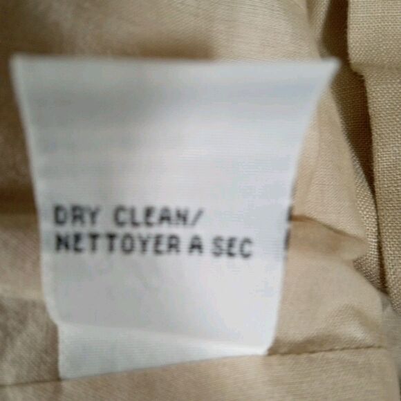 Calvin Klein Womens Linen Suit Two Piece Pants 10 Jacket 8 Cotton Silk Lined VTG - Picture 13 of 16